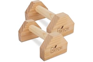 BRITOR Liegestützgriffe, liegestutzgriff holz Parallettes Gravity Fitness, Calisthenics Mini-Handpumpen, Liegestütze, für Fitness, Gymnastik, Aerobic, Bodybuilding, rutschfest und langlebig, 1 Paar