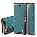 Produktbild Leweiany iPhone 6 Plus Lederhülle, Retro Ledertasche Handytasche Schutzhülle Bookstyle PU Leder Wallet Flip Brieftasche Hardcase Hülle Standfunktion Klapphülle Grün für iPhone 6 Plus/6S Plus 5.5"