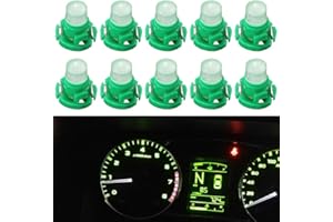 TABEN Lampadine a LED T3 Neo Wedge A/C per controllo del climatizzatore, indicatori di direzione, per strumenti, cruscotto, colore: verde