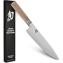 KAI Shun Classic White Coltello Da Pane 23 Cm - Lama Damasco 32 Strati, Acciaio VG-MAX, Manico In Legno Pakka - Made In Japan
