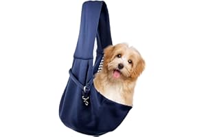 QXCFTW Puppy Carrier, Dog Carry Bag, Puppy Sling with a Pocket, Double Protection, can carry pets weighing Carry Pets Weighing 13 pounds for Small Dogs and Cats, Outdoor Walking Travel Shopping