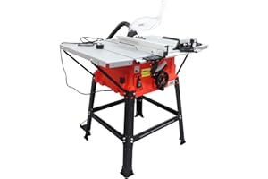 GENERIC Excel Table Saw - Circular Saw Function 1800W 10” (250mm) with 5000rpm Underframe – High Spec with Attachable Table Sides – Make Longitudinal & Angle Cuts with Carbide-Tipped Saw Blade Fixable