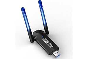 Chiavetta Wifi per PC Fisso 1300Mbps, Ortiny Antenna 5dBi Dual Band 5GHz/867Mbps + 2.4GHz/400Mbps, USB 3.0 Dongle 2x5dBi Supporta Windows 11/10/8/7/XP/Vista,Mac OS X