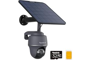 Reolink 4K/8MP 4G Camera, Solar-powered Security Camera Outdoor with Colour Night Vision, No WiFi Security Camera, Pet/Person/Vehicle Detection, Outdoor Camera Wireless, Go PT Ultra-G + Solar Panel