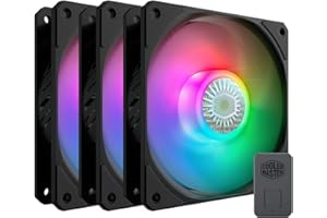 Cooler Master SickleFlow 120 ARGB 3w1 - Zestaw Wentylatorów Chłodzących do Obudów PC - Zgodne z Płytami Głównymi ARGB, Przezroczyste Łopatki, 62 CFM, 2.5mm H2O, 8-27 dBA, Kontroler w Zestawie - ARGB