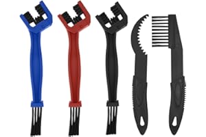 WANGZHENXI Kit de 5 Piezas para Limpieza de Cadenas de Moto y Bicicleta de Montaña - Cepillo Limpiador de Cadenas, Herramienta de Mantenimiento Eficaz y Duradera