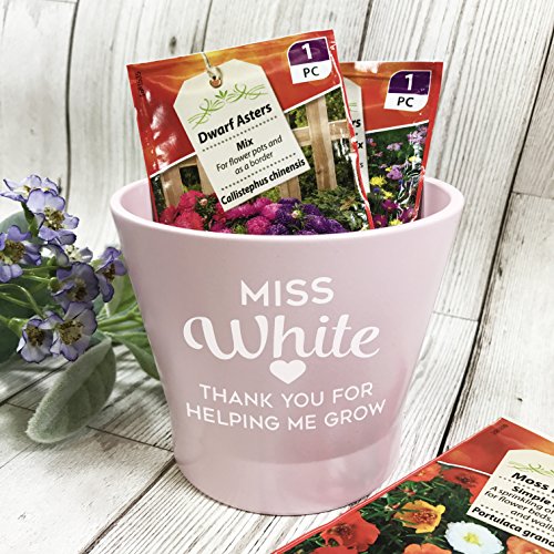 Teacher Personalised Flower Pot and Sets Gift Set Thank You for Helping