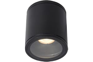 ‎LUCIDE LUCIDE AVEN - Deckenstrahler Badezimmer - Ø 9 cm - 1xGU10 - IP65 - Schwarz