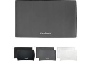 KaraLuna Tapis de gamelle en Silicone de qualité supérieure - 60 x 40 cm (Gris, rectangulaire) - Tapis de Nourriture pour Chat - Gamelle pour Chien - Gamelle pour Chien - Tapis en Silicone