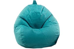 Highdi Pouf Poltrona Sacco, Bambini & Adulti Bean Bag Fodera per Sacco di Fagioli per Decorazione della Soggiorno Camera Giardino Salotto Balcone, Senza Ripieno (Lago Blu,70x80cm)