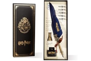 ENEEVA Vintage Federstift set, 8-teiliges harry potter Schreibfeder Feder set, mit 5 Feder und Tinte und Base, Harry Potter stil Federstift mit Exquisite Geschenkbox (Blau)
