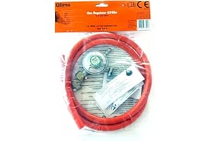 Qlima Kit tubo per stufa a gas da 150cm riduttore regolatore pressione KITG60