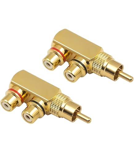 SPORTARC 2 Adattatori Per RCA Audio A Y, Da 1 Maschio A 2 Femmine - Foto 3