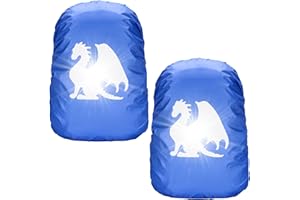 Txeouse Copri Zaino per Pioggia,2 Pezzi da Coprizaino Impermeabile (30-40 L) Copri Zaino da Trekking,Coprizaino Antipioggia Riflettente,per Escursionismo,Campeggio,Ciclismo