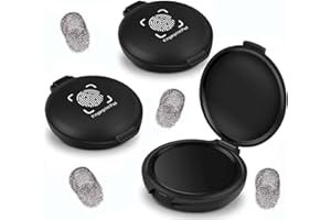 JIANYH 3 Pcs Fingerprint Ink Pad,Ink Pad for Fingerprints, Quick Drying Ink Pads for Stamping with Clear Impressions,Round Portable Stamp Pad for Identification and Security Id (Black)