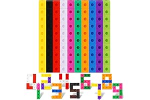 TOGHPUW 100 Pcs Maths Cubes With 10 Colours, Fractions Resources For Children, Linking Cubes, Early Years Maths Learning, Magic Counting Blocks, Geometric Cube, Math Cubes, Math Toys, Math Link Cubes