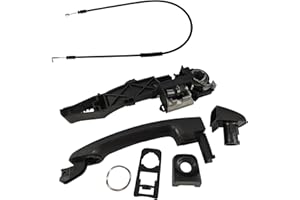 temproad Left Side Sliding Exterior Door Handle Holder with Cable Compatible with for Renault Master MK3 Movano 806069981R 906123257R