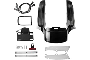 HDBUBALUS Fascia Parafango Posteriore Moto con Luce A Led Lente Nera Adatta per Harley Touring Road Glide Street Glide Electra Glide Road King Ultra Limited 2014-2020