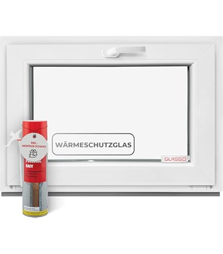 Finestra In PVC Bianco BauPLAZA 55x40 Cm - Vetrocamera, Apertura Girevole, Isolamento Termico E Acustico - Foto 3