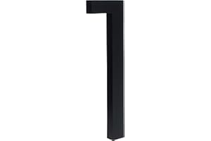 HASWARE Número de casa flotante de 4 pulgadas (10 cm) Números de puerta con estilo Placa del alfabeto Números de dirección de casa de la calle (Pequeño 2, Negro)
