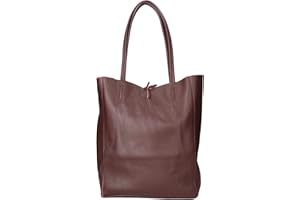 Chicca Borse Borsa a Mano Shopper da donna in pelle made in Italy - 40x36x11 cm