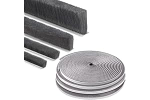 FLYEX Bürstendichtung Meterware mit Nut von 5mm bis 25mm für Fliegengitter Dichtung Fenster Türen Insektenschutz Rolladen Rolläden mit Nut (5, 4,8 x 18mm)