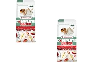 Versele-Laga Complete Crock Apple | Doppelpack | 2 x 50 g | Ergänzungsfuttermittel für Kaninchen & Nagetiere | Knusprige Hülle mit weicher Apfelfüllung | Mit Vitaminen & Omega-3