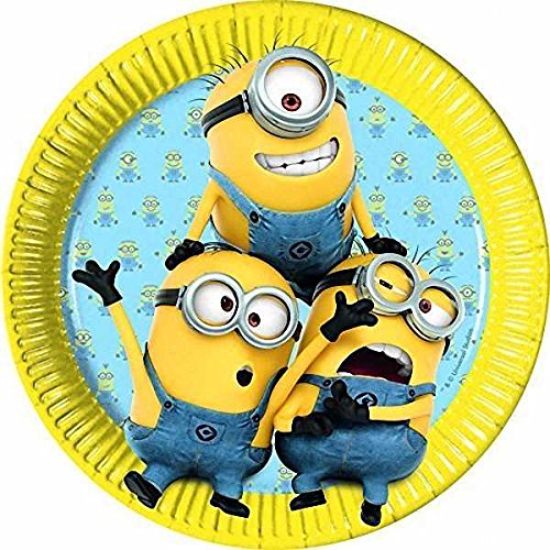 8 Minions Partyteller Pappteller Partydeko Geburtstag
