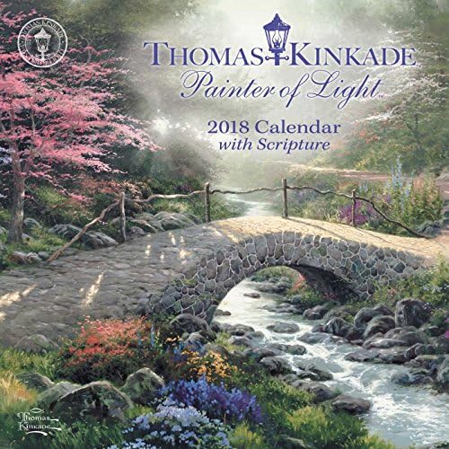 Official Thomas Kinkade Painter of Light with Scripture 2018 Mini Wall Calendar