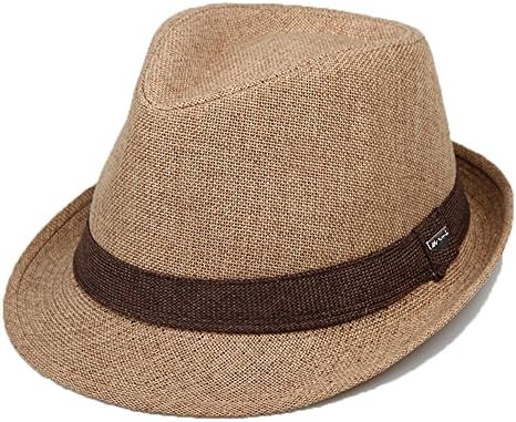 doublebulls hats C-Crown Trilby Hat Men Boys Straw Spring Summer Sun Hat Three Sizes