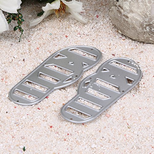 Amazingdeal365 ein Paar Pantoffeln Metall Form Schablonen Schneiden DIY Dekor Sammelalbum Karten Buchzeichen Lesezeichen als Geschenk für Freunde Geburtstag Kinder,Kindergarten Hobby Schule Handarbeit Unterricht usw. Ein tolles Geschenk! - 2