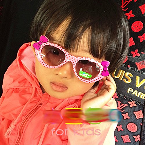 Dairyshop UV 400 Plastic Color Cute Round Style Girl Bow Children Sunglasses for Party Prop Favors, Decorations, Toy Gifts