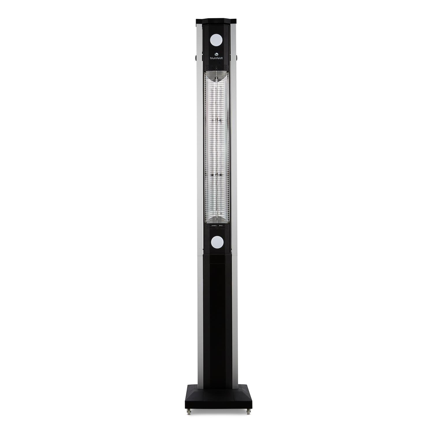 Blumfeldt Aspire Terrassenheizer, Terrassenheizstrahler, Standheizgerät, 1800 Watt, Carbon-Heizröhre, Schwenkarm, Kipp-Schutz, Fernbedienung – Bild 4