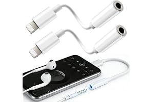 Adaptateur Jack,Lot de 2 Adaptateurs vers Jack 3,5 mm Adaptateur Audio Auxiliaire Compatible avec iPhone 14 13 12 11 Pro Max