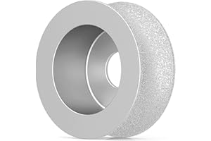AUROBEST Mola Diamantata Brasata 7.3cm Diametro Esterno, Mola Abrasiva Concava Bagnato e Asciutto, Disco Abrasivo Pietra per Ceramica, Marmo, Granito, Vetro, Mola Naso Tondo Collegato Smerigliatrice Angolare
