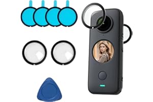 GBULTR Premium Linsenschutz für Insta360 ONE X2,Dual Lens Guards für Panorama-Action-Kamera,Doppelschichtige AR/AF-Beschichtung,2 Stück 3D Drehbar Objektivschutz Zubehör für Sportkamera,Anti-Kratzen