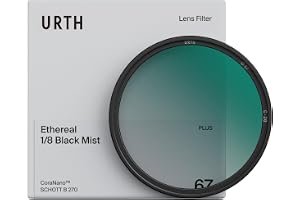 Urth Diffusionsfilter Black Mist ⅛ 77 mm (Plus) | Halo-effekt, filmisk look, mjukare hudtoner – perfekt för porträtt och bröl