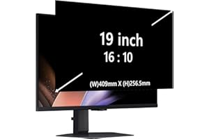 RanBluu 19 inch Laptop Privacy Screen Filter for Display, 19" Removable Anti Glare Protector, Blue Light Filter Shield Film for Computer Screen & Monitor (19" 16:10)