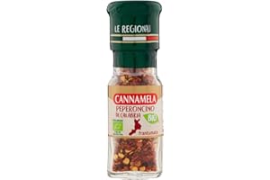 Cannamela – Le Regionali BIO, Peperoncino frantumato di Calabria, Confezione da 21g. Ideale per sughi, zuppe, carni, torte al cioccolato e per rendere piccante ogni piatto