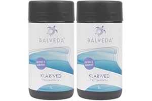 POWERHAUS24 BALVEDA KLARIVED Trübungsentferner 2X 1 L, Klar-Effekt für Pools & Whirlpools