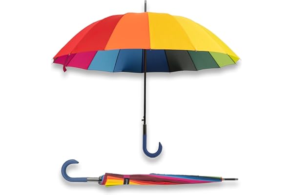 BESCH Paraguas Largo Clasico Grande Automatico Resistente al Viento