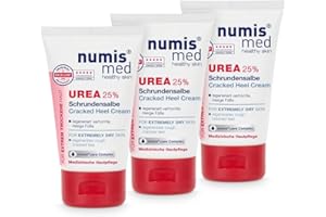 ‎NUMIS MED numis med Schrundensalbe mit 25% Urea 3er Pack - Hautberuhigende Schrunden Fusscreme für sehr rissige & stark verhornte Füße - vegane Hautpflege ohne Silikone & Parabene - Fußpflege (3x 50 ml)