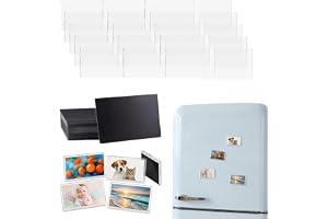 Pitigihe Set med 20 genomskinliga akryl kylskåpsmagneter DIY | Foto kylskåpsmagneter i akryl gör-det-själv-kit för att designa personliga magneter för kök och klassrum.