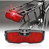 Bicycle Taillight, Riloer ABS Acrylic Bicycle Rear Reflector Tail Light, Universal Mountain Bike Warning Cycling Light withou