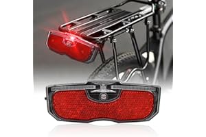Riloer Luz Trasera de Bicicleta, Luz Trasera Bicicleta Potente Led, Luz reflectora Trasera de Bicicleta, Tipos de Bicicletas universales, Sin batería