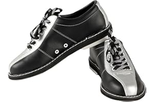 BLISSBUILT Chaussures de bowling à lacets pour homme,Chaussures De Bowling pour Hommes,Femmes Chaussures De Bowling,Aspect cuir élégant,Légères Antidérapantes Confortables,pour débutants et professionnels