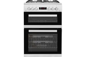 Beko 60cm Double Oven Gas Cooker - Silver