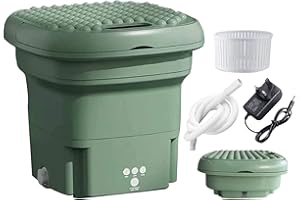 BAOATRA XUEQI Mini Portable Washing Machines Folding Washing Machine Mini Foldable Washing Machine Mini Washing Machine Portable Washing Machine for Wash Baby Clothes Apartment Dorm Travelling Gift (Green)