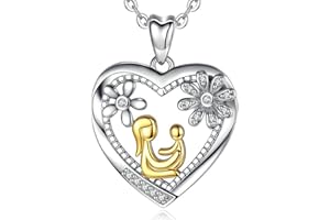 AEONSLOVE Regalo para Mamá, Collar Madre e Hija Plata de Ley 925 Colgante Dia de la Madre Regalos Originales Joyas para Madre Mama Abuela Tía