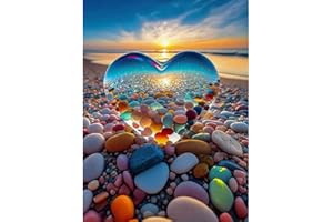 GENERIC Diamond Painting Erwachsene und Kinder, 5D Diamant Painting Bilder landschaft Set, DIY Diamant Crystal Arts Craft Cross Stickerei Malerei Kits Home Wand Décor (Strand 30x40cm)